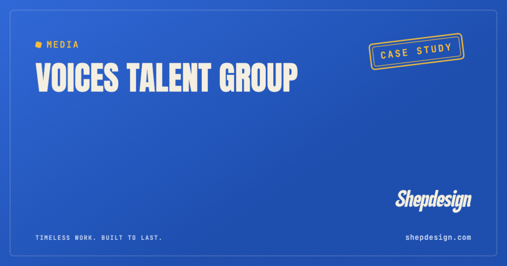 Media. Voices Talent Group. Shepdesign.
